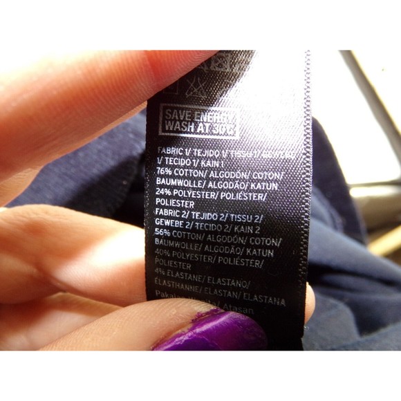 Topshop Womens Velvet Sweatshirt Pull over Top Sweater 6 US black (OR Dark Blue - Picture 8 of 11